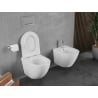 Mexen Lena WC-Schüssel Rimless Tornado mit Absenkautomatik Slim, Duroplast, Weiß Glanz - 30220500T