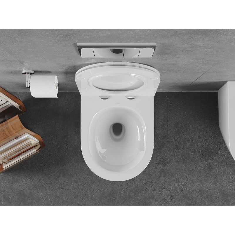 Mexen Lena WC-Schüssel Rimless Tornado mit Soft-Close-Slim-Sitz, Duroplast, Weiß Glanz - 30220500T