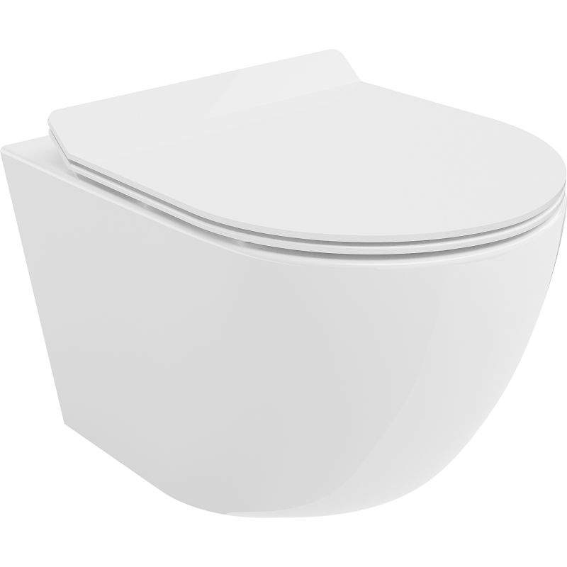 Mexen Lena wc-pot Rimless Tornado met slanke, soft-close duroplast zitting, wit glanzend - 30224000T