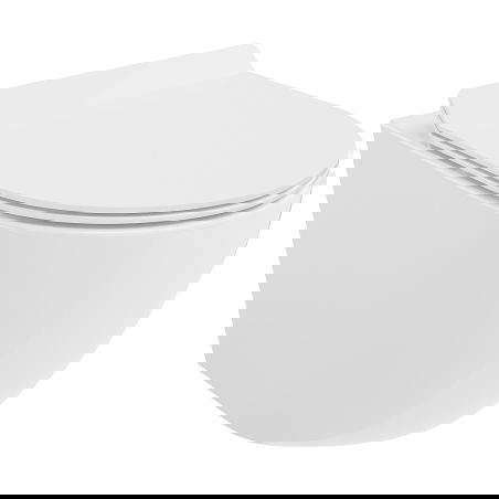 Mexen Lena vaso wc Rimless Tornado con sedile a chiusura rallentata slim, duroplast, bianco lucido - 30224000T