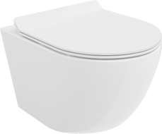Mexen Lena WC školjka Rimless Tornado sa sporospuštajućom slim poklopcem, duroplast, bijeli sjaj - 30224000T