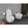 Mexen Lena WC-pott Rimless Tornado koos aeglaselt sulguva slim ukselaua, duroplastik, valge läige - 30224000T