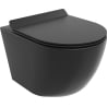 Mexen Lena cuvette wc Rimless Tornado avec abattant slim à descente progressive, duroplast, noir mat - 30220185T