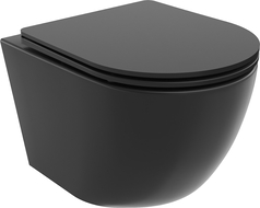 Mexen Lena miska wc Rimless Tornado z deską wolnoopadającą slim, duroplast, czarna mat - 30221085T