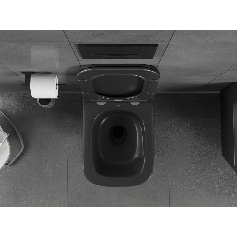 Mexen Teo Rimless Tornado Toilet Bowl, matte black - 3385XX85T