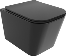 Mexen Teo miska wc Rimless Tornado z deską wolnoopadającą slim, duroplast, czarna mat - 30850685T