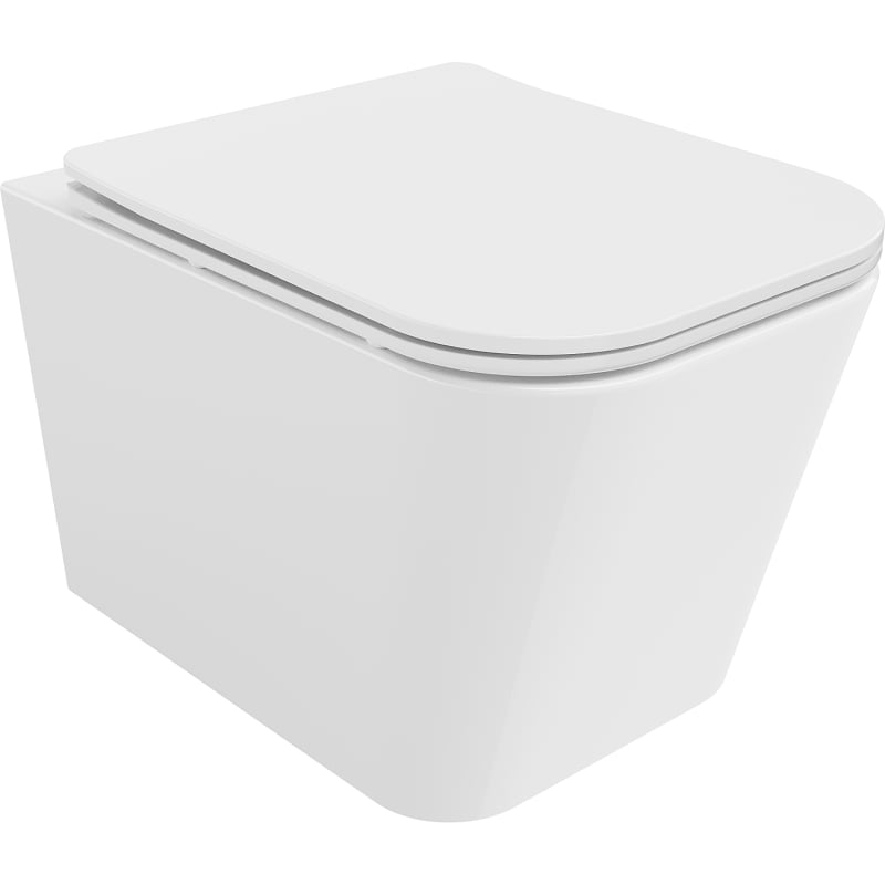 Mexen Teo miska wc Rimless Tornado z deską wolnoopadającą slim, duroplast, biała połysk - 30850600T