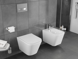 Mexen Teo Rimless Tornado WC Bowl with Soft-Close Slim Seat, Duroplast, White Gloss - 30850600T