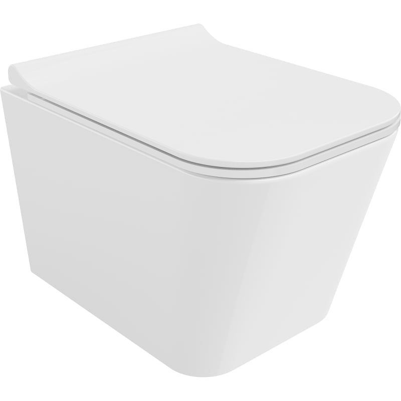 Mexen Teo miska wc Rimless Tornado z deską wolnoopadającą slim, duroplast, biała połysk - 30850700T