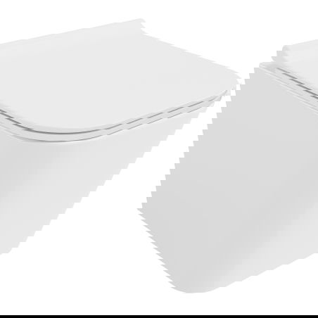 Mexen Teo wc kom Rimloos Tornado met langzaam sluitende slanke zitting, duroplast, wit glanzend - 30850700T