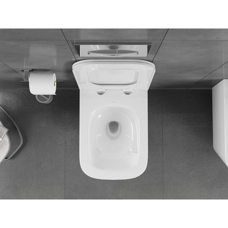 Mexen Teo WC podsēdeklis Rimless Tornado ar lēni aizverošu plānu duroplasta vāku, balts spīdums - 30850700T