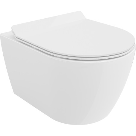 Mexen Carmen WC-pott Rimless Tornado aeglaselt sulguva õhukese istmega, duroplast, valge läikiv - 30880100T