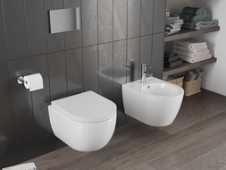 Mexen Carmen WC školjka bez ruba Rimless Tornado s tvrdim, polagano spuštajućim daskom, duroplast, bijeli sjaj - 30880200T