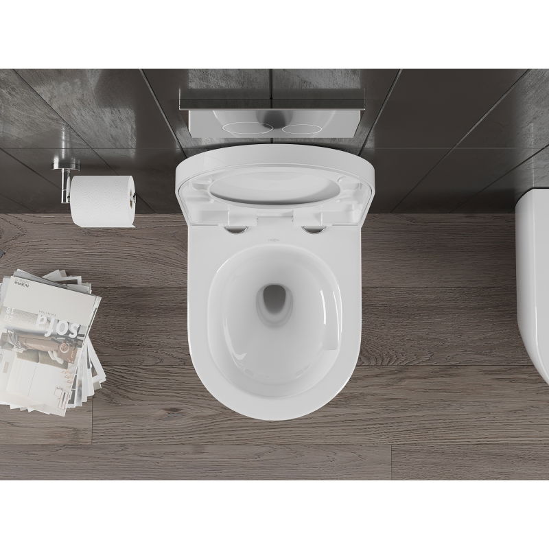 Mexen Carmen cuvette WC Rimless Tornado avec abattant à descente lente, dur, duroplast, blanc brillant - 30880200T