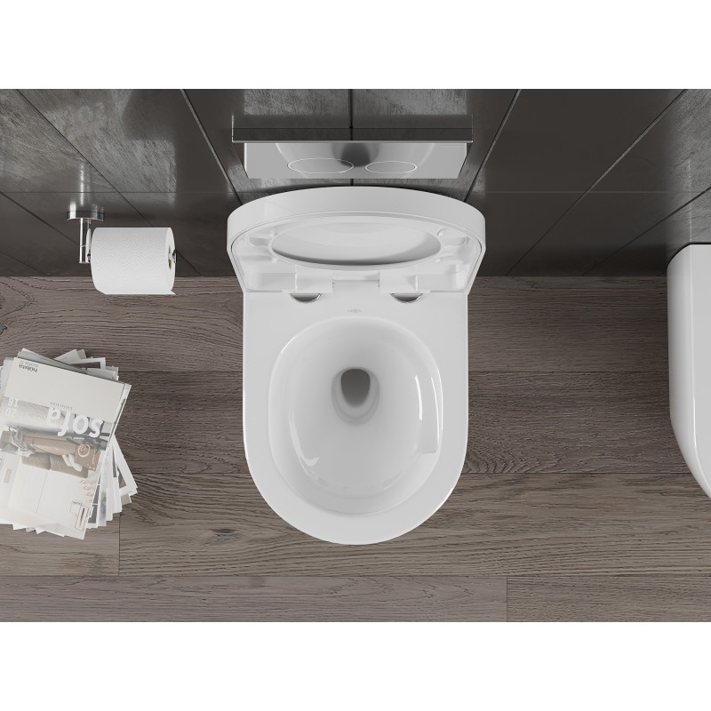 Mexen Carmen Rimless Tornado WC-pott aeglaselt langeva kaanega, kõva duroplast, valge läige - 30880200T