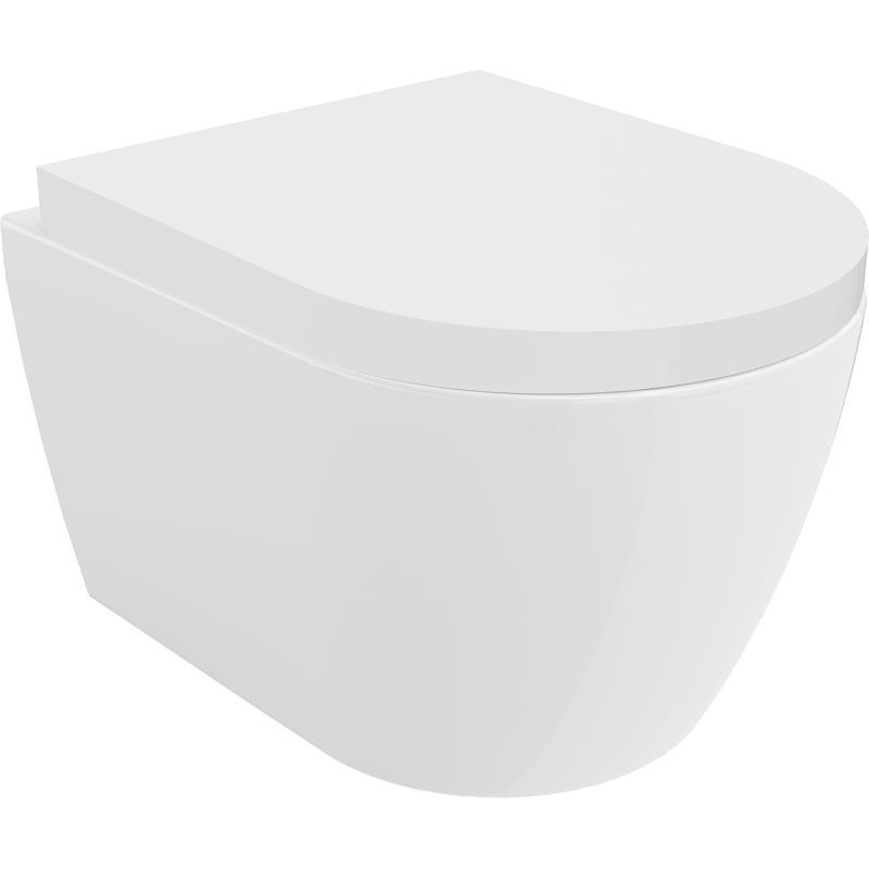 Mexen Carmen miska wc Rimless Tornado z deską wolnoopadającą twarda, duroplast, biała połysk - 30880200T
