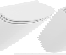 Mexen Carmen wc-pot Rimless Tornado met slanke, langzaam sluitende zitting, duroplast, wit glanzend - 30880500T