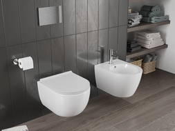 Mexen Carmen wc-pot Rimless Tornado met langzaam dalende slanke zitting, duroplast, glanzend wit - 30880500T