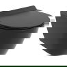Mexen Carmen wc-pot Rimless Tornado met slanke, langzaam sluitende duroplast zitting, mat zwart - 30880185T