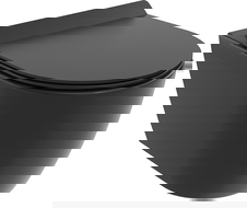 Mexen Carmen cuvette WC Rimless Tornado avec abattant à fermeture lente slim, duroplast, noir mat - 30880185T