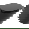 Mexen Carmen Rimless Tornado WC bowl with slim slow-closing duroplast seat, black matte - 30881085T