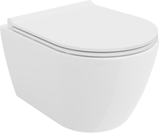 Mexen Carmen WC školjka Rimless s slim sporospuštajućom daskom, duroplast, bijeli sjaj - 30880500