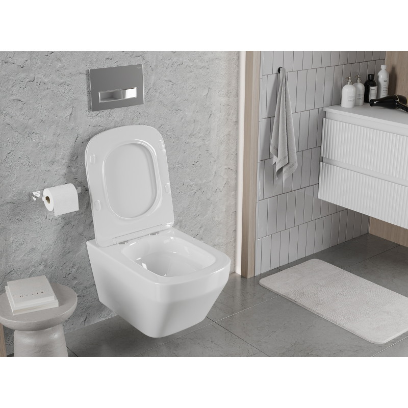 Mexen Riva miska wc Rimless Tornado, biała połysk - 3363XX00T