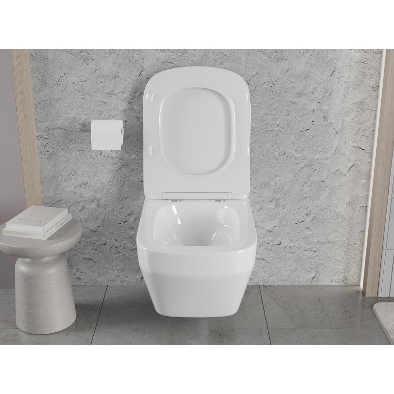 Mexen Riva miska wc Rimless Tornado, biała połysk - 3363XX00T