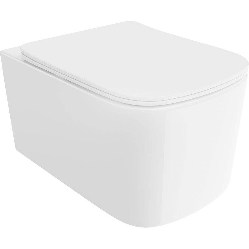 Mexen Vivo WC-Schüssel Rimless Tornado mit Slim-Softclose-Sitz, Duroplast, weißer Glanz - 30610200T