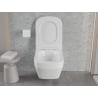 Mexen Riva Rimless Tornado Toilet Bowl with Soft-Close Slim Seat, Duroplast, Glossy White - 30630200T