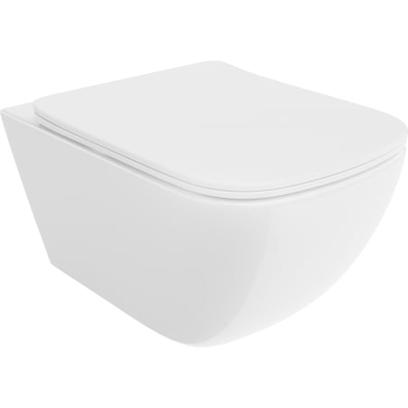 Mexen Timo wc-kauss Rimless Tornado aeglaselt langeva slim, duroplast, valge läige - 30650200T