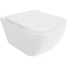 Mexen Timo Rimless Tornado Toilet Bowl with Soft-Close Slim Seat, Duroplast, Glossy White - 30650200T