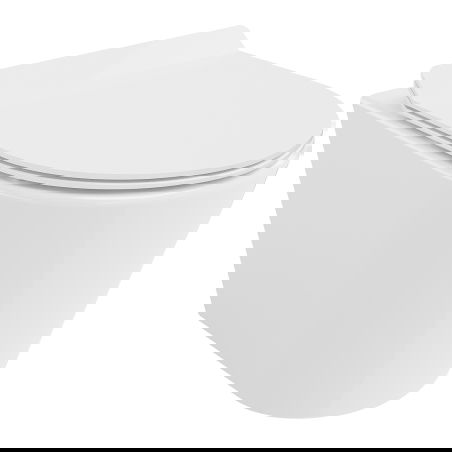 Mexen Rico vaso wc Rimless Tornado con sedile a chiusura rallentata slim, duroplast, bianco lucido - 30720100T