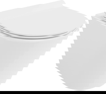 Mexen Rico sanitário suspenso Rimless Tornado com tampa de queda lenta slim, duroplast, branco brilho - 30720100T