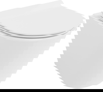 Mexen Rico WC Schüssel Rimless Tornado mit langsam schließendem Slim-Sitzbrett, Duroplast, weiß glänzend - 30720100T