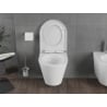 Mexen Rico miska wc Rimless Tornado z deską wolnoopadającą twarda, duroplast, biała połysk - 30720200T