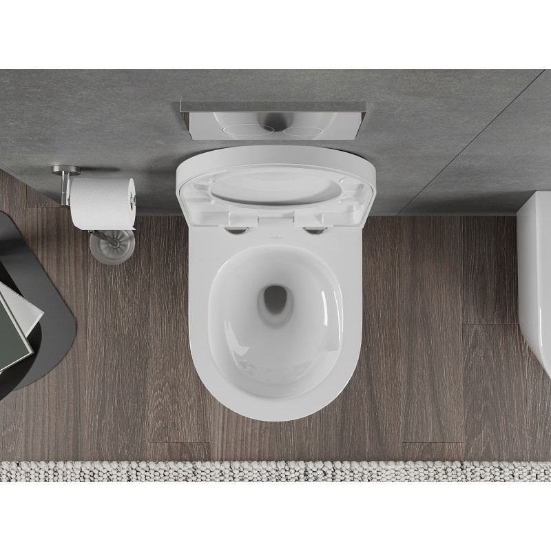 Mexen Rico WC školjka Rimless Tornado s daskom s mekim zatvaranjem tvrda, duroplast, bijeli sjaj - 30720200T