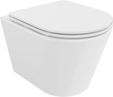Mexeni Rico Rimfree Tornado WC-pott aeglaselt sulguva slim duroplast-istmega, valge läige - 30720300T