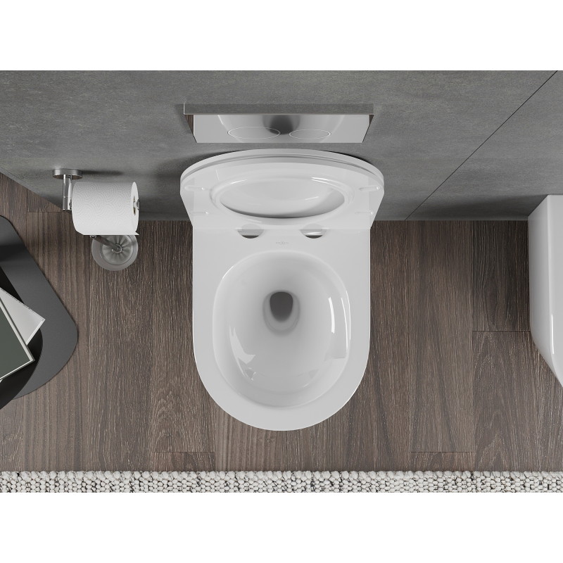 Mexen Rico WC školjka Rimless Tornado s mekanim spuštanjem, duroplast, bijeli sjaj - 30720500T