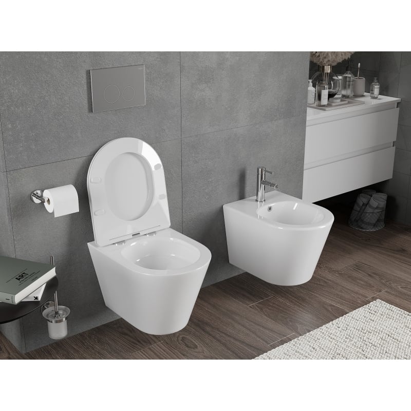 Mexen Rico miska wc Rimless Tornado, biała połysk - 3372XX00T