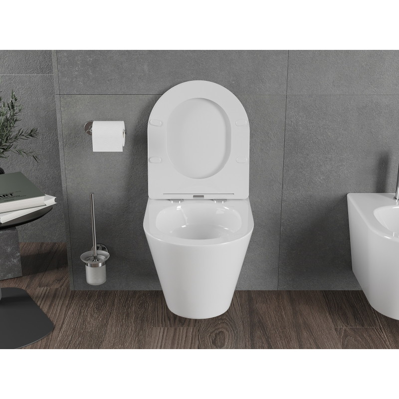 Mexen Rico miska wc Rimless Tornado, biała połysk - 3372XX00T