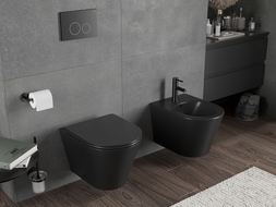 Mexen Rico tualetes pods Rimless Tornado, melns matēts - 3372XX85T