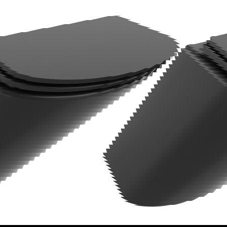 Mexen Rico WC-Schüssel Rimless Tornado mit Soft-Close-Slim-Sitz, Duroplast, Schwarz Matt - 30721085T