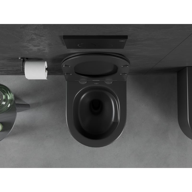 Mexen Sofia WC-skål Rimless Tornado, svart matt - 3354XX85T