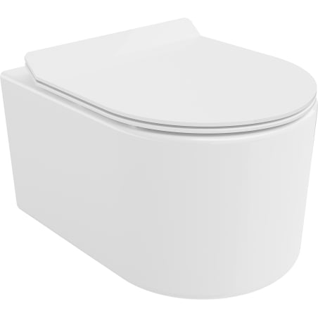 Mexen Sofia Rimless Tornado Toilet Bowl with Soft-Close Slim Seat, Duroplast, White Gloss - 30540100T