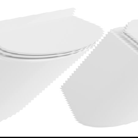 Mexen Sofia WC školjka Rimless Tornado s počasnim zapiranjem slim, duroplast, bela sijaj - 30540100T