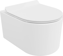 Mexen Sofia wc pott Rimless Tornado koos aeglaselt sulguva slim kattega, duroplast, valge läige - 30540100T