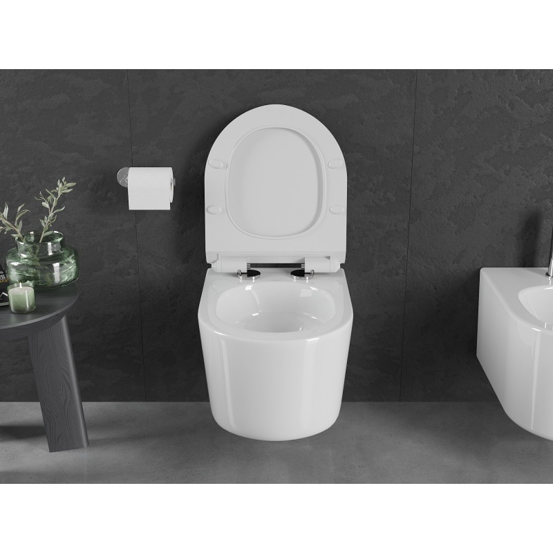 Mexen Sofia wc školjka Rimless Tornado s daskom sporog spuštanja slim, duroplast, bijeli sjaj - 30540100T