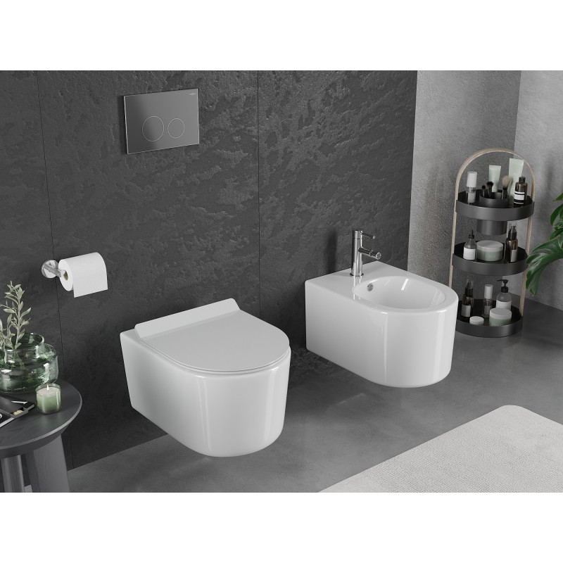 Mexen Sofia miska wc Rimless Tornado z deską wolnoopadającą slim, duroplast, biała połysk - 30540100T