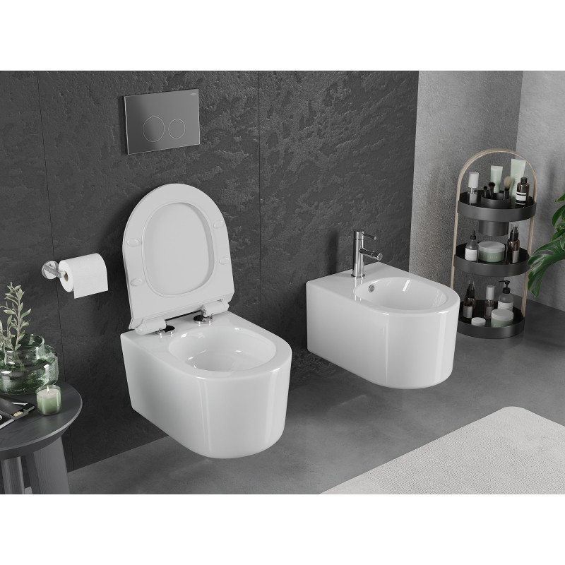 Mexen Sofia miska wc Rimless Tornado z deską wolnoopadającą slim, duroplast, biała połysk - 30540100T